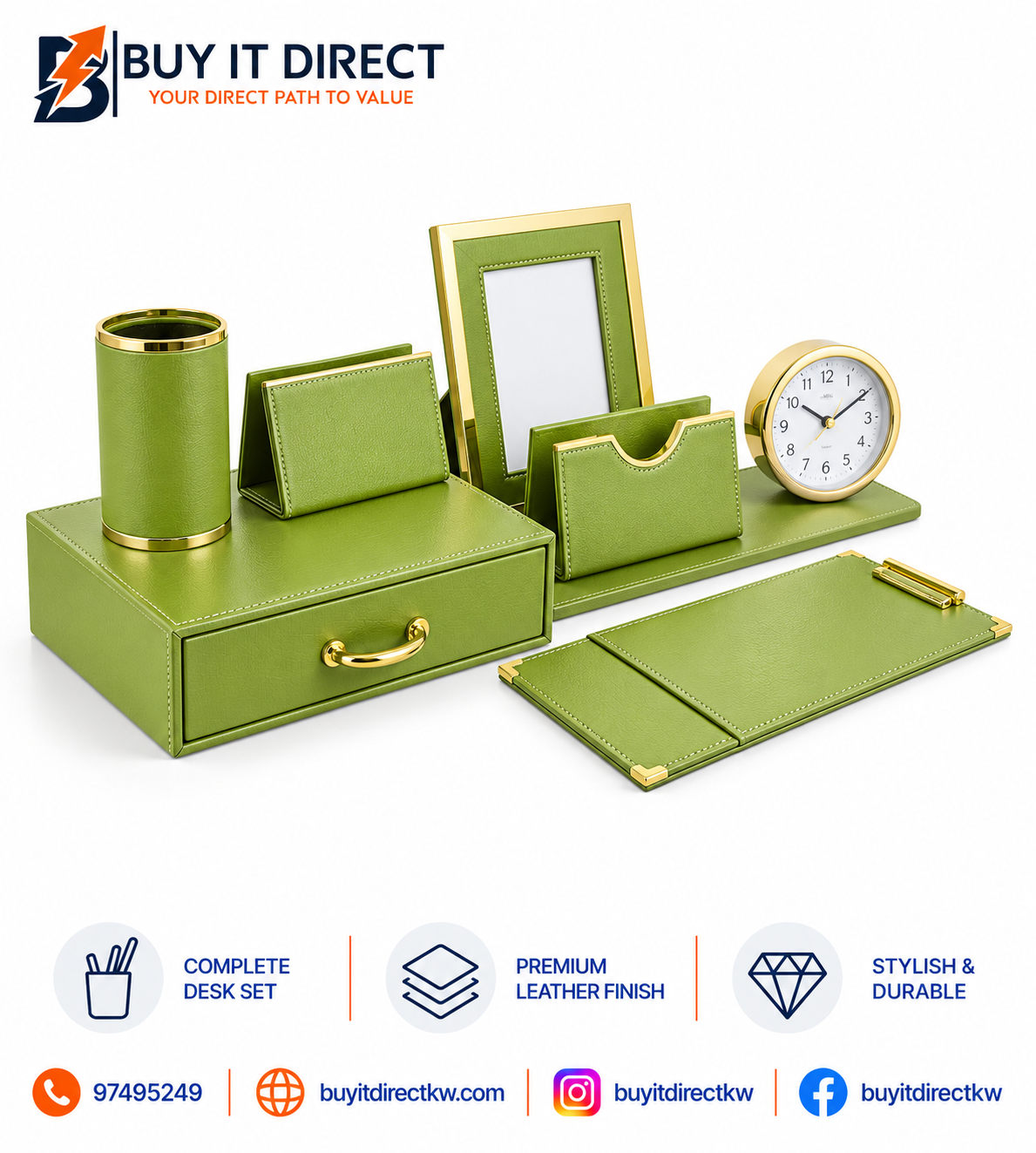 Desktop Set Lime Green