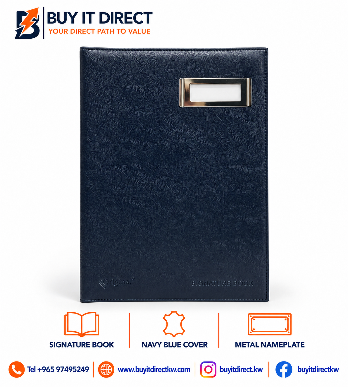Signature Book - Navy Blue