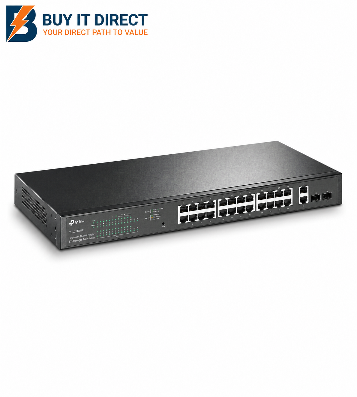 TP-Link (TL-SG1428PE) 28-Port Gigabit Easy Smart Switch With 24-Port PoE+ - 56 Gbps / LAN