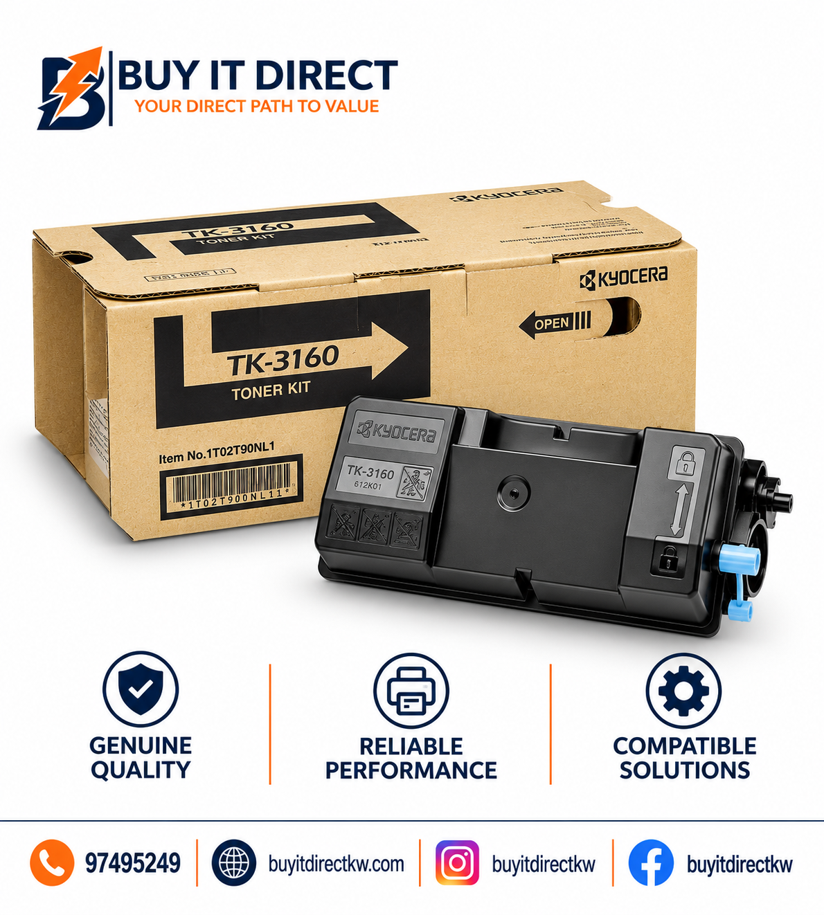 Kyocera TK3160 Black Toner Cartridge