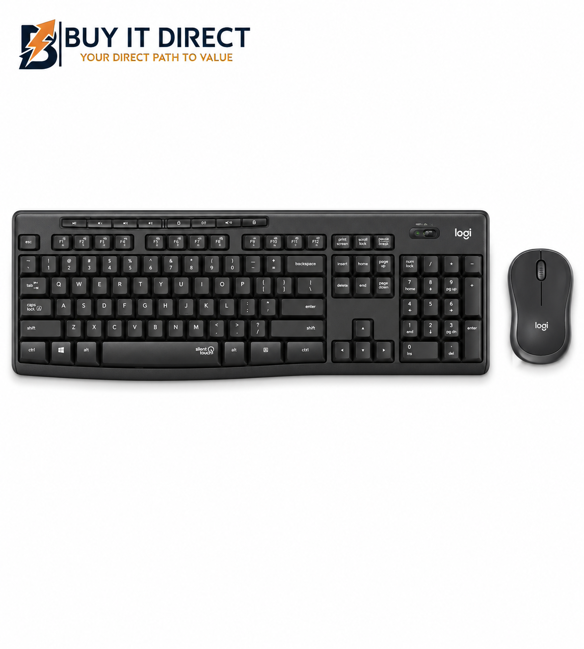 Logitech MK295 Silent Wireless Combo Keyboard & Mouse (English/Arabic)