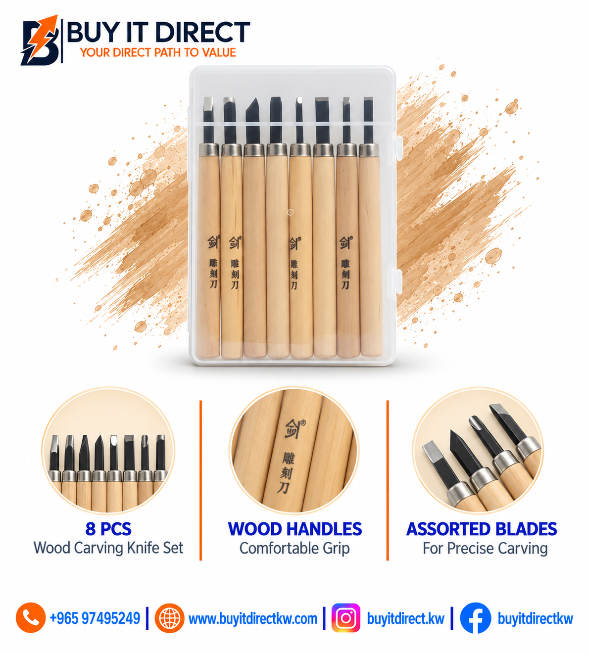 Wood Carving Knife Set 8pcs