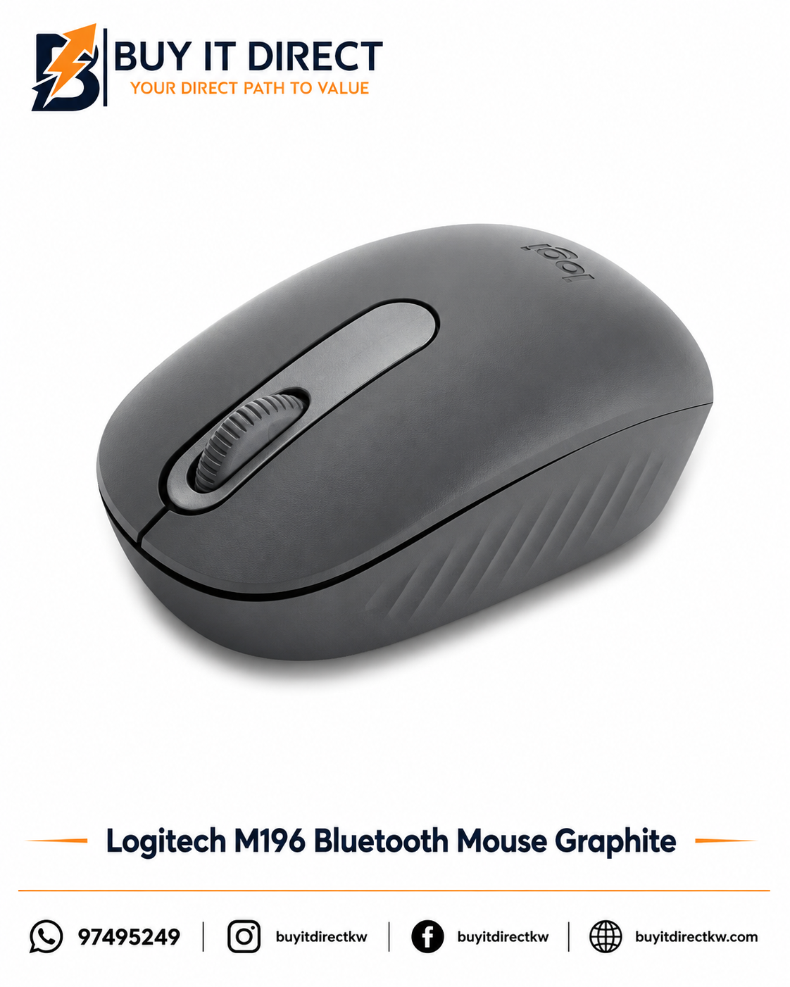 Logitech M196 Bluetooth Mouse Graphite