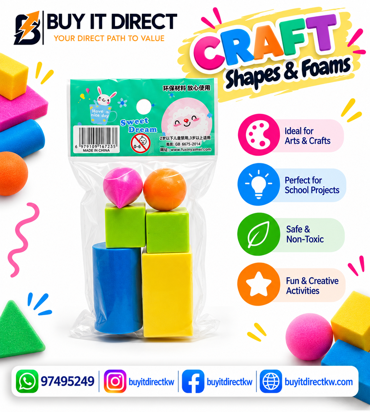 Plastic Shapes – Colorful Geometric Solids