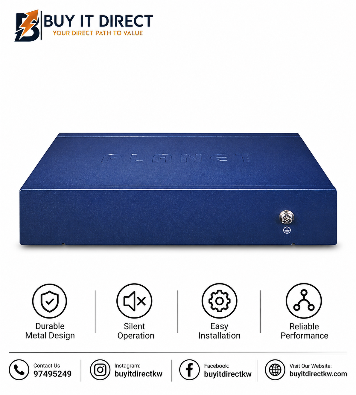 موسع PLANET POE-E202 من منفذ واحد 802.3at PoE Plus إلى منفذين 802.3af و802.3at Gigabit PoE POE-E202