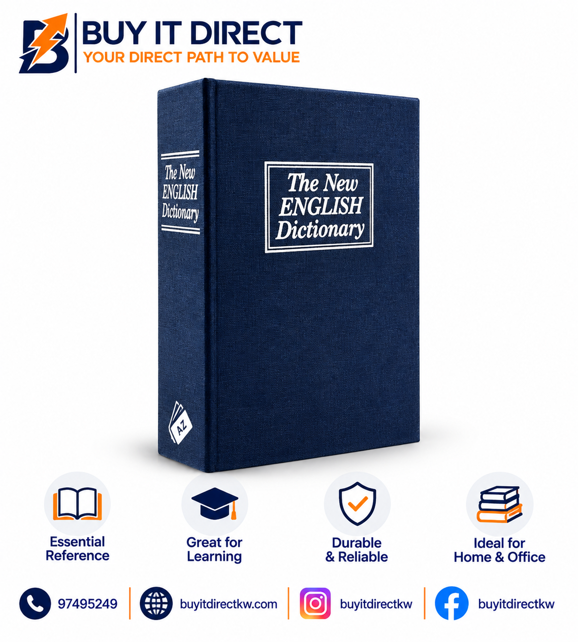 صندوق نقود بتصميم كتاب سري أزرق