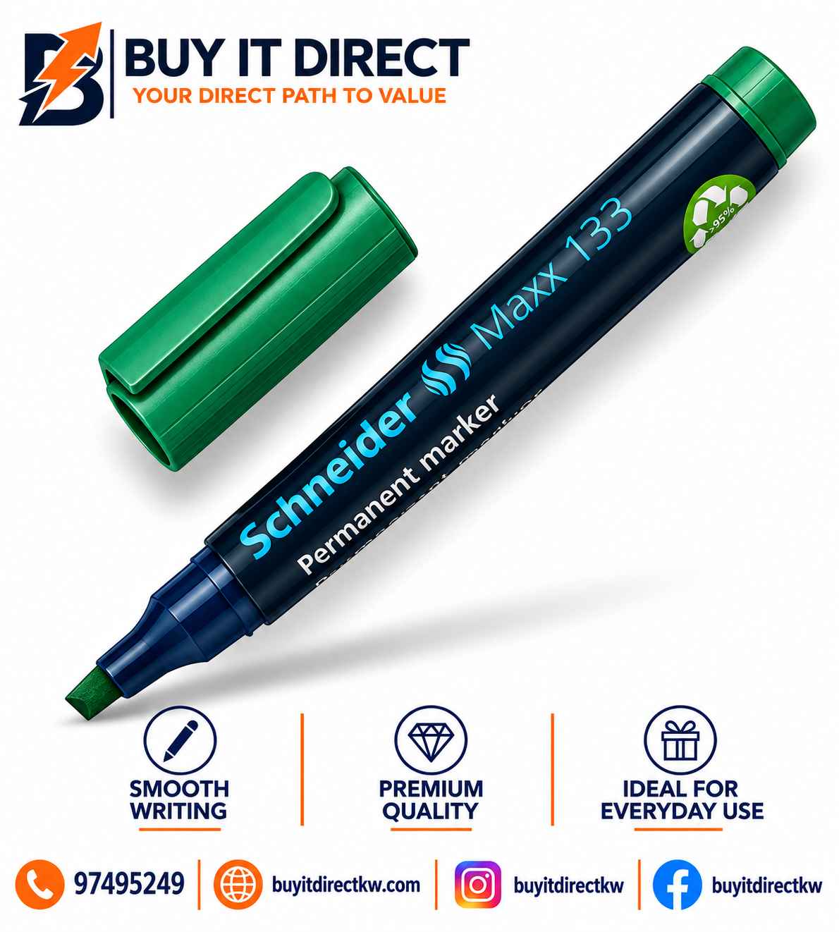 Schneider Maxx 133 Green Marker