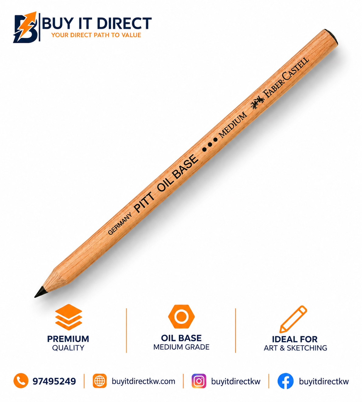 FABER-CASTELL PITT Oil Base Artist Pencil