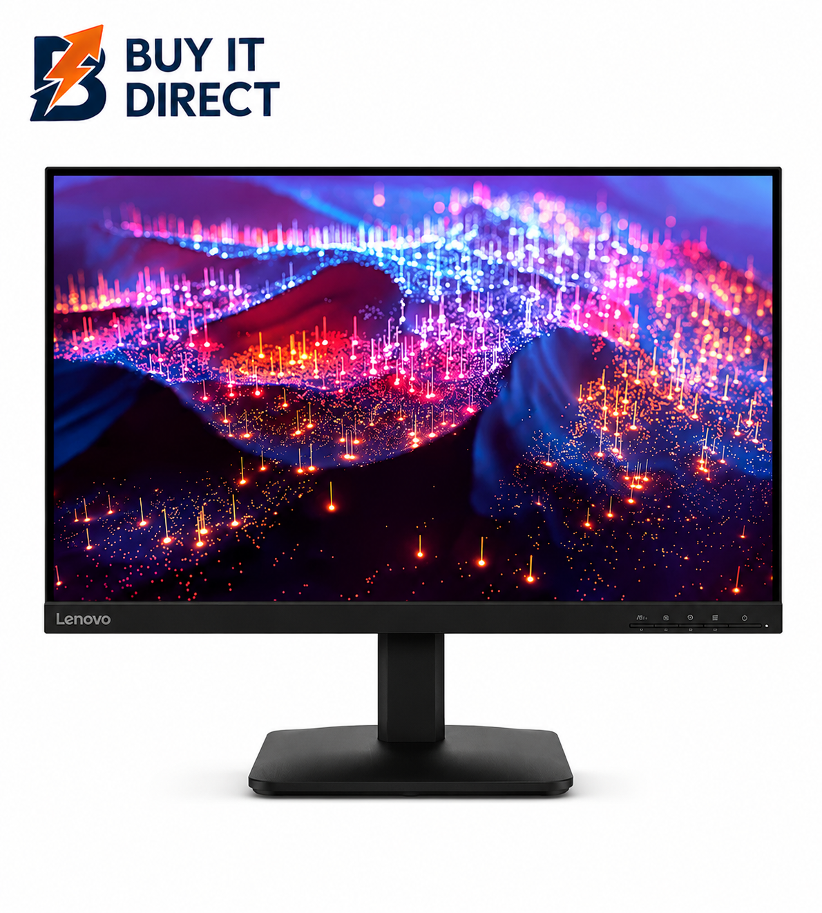 شاشة لينوفو L27-4e - 27 بوصة FHD / 4 مللي ثانية / 100 هرتز / D-Sub / HDMI 1.4 / أسود غامق / ضمان 3 سنوات