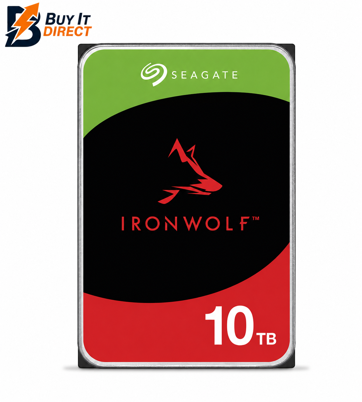قرص صلب داخلي Seagate IronWolf NAS سعة 10 تيرابايت، SATA III، مقاس 3.5 بوصة، بسرعة 7200 دورة في الدقيقة