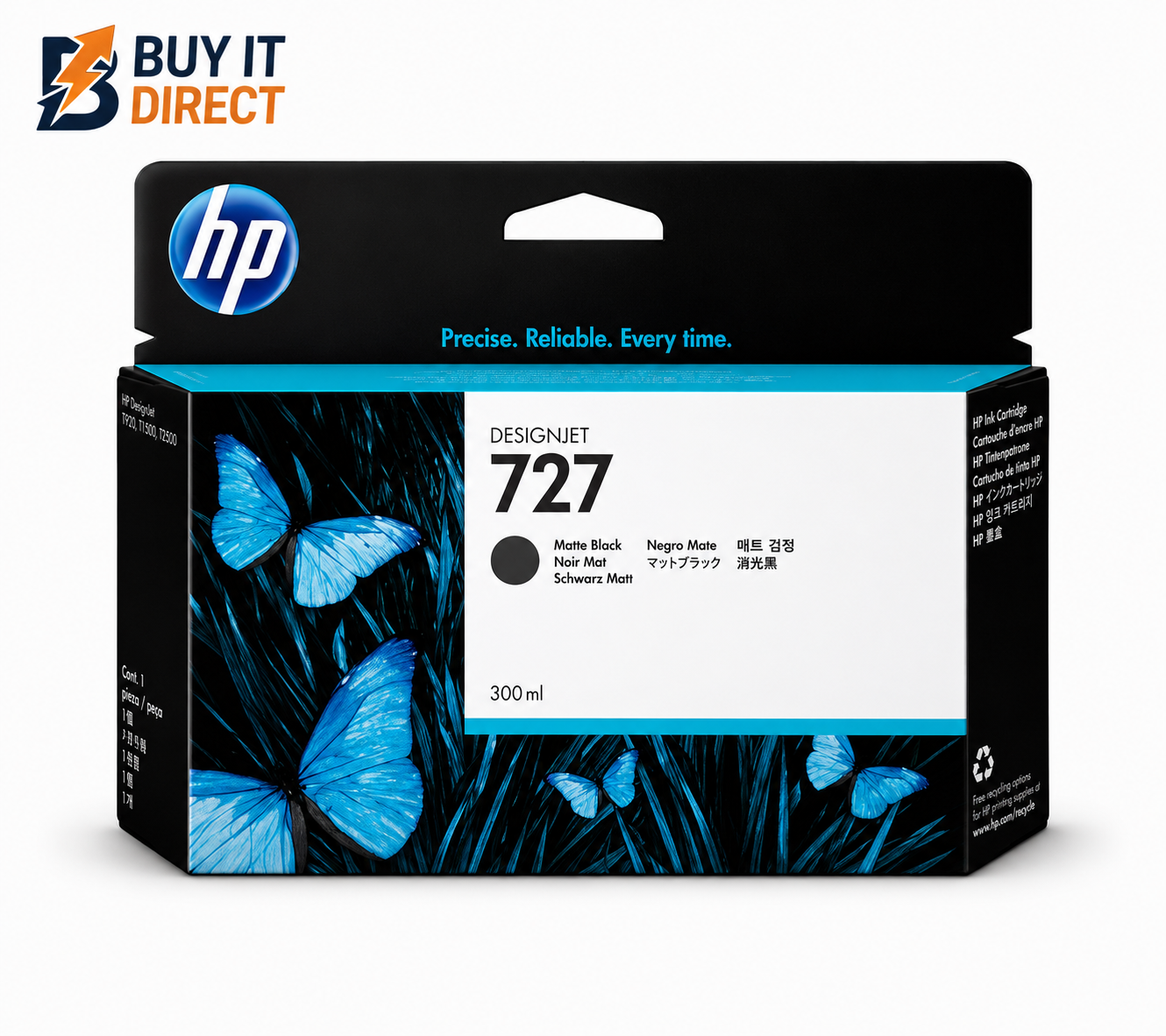 خرطوشة حبر HP 727 DesignJet السوداء المطفية