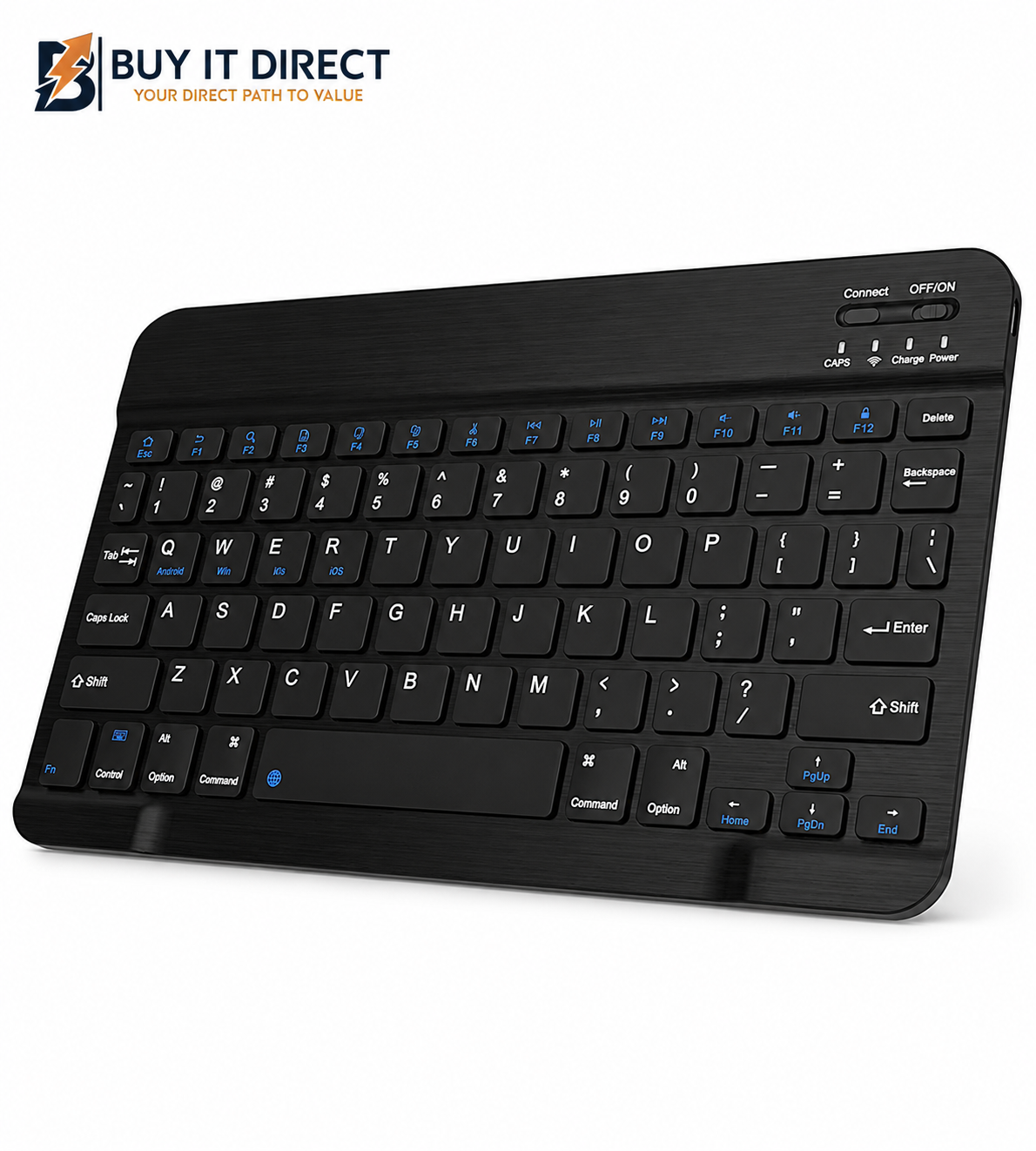 Bluetooth Ultra-Slim Compact Keyboard Rechargeable, Arabic/English