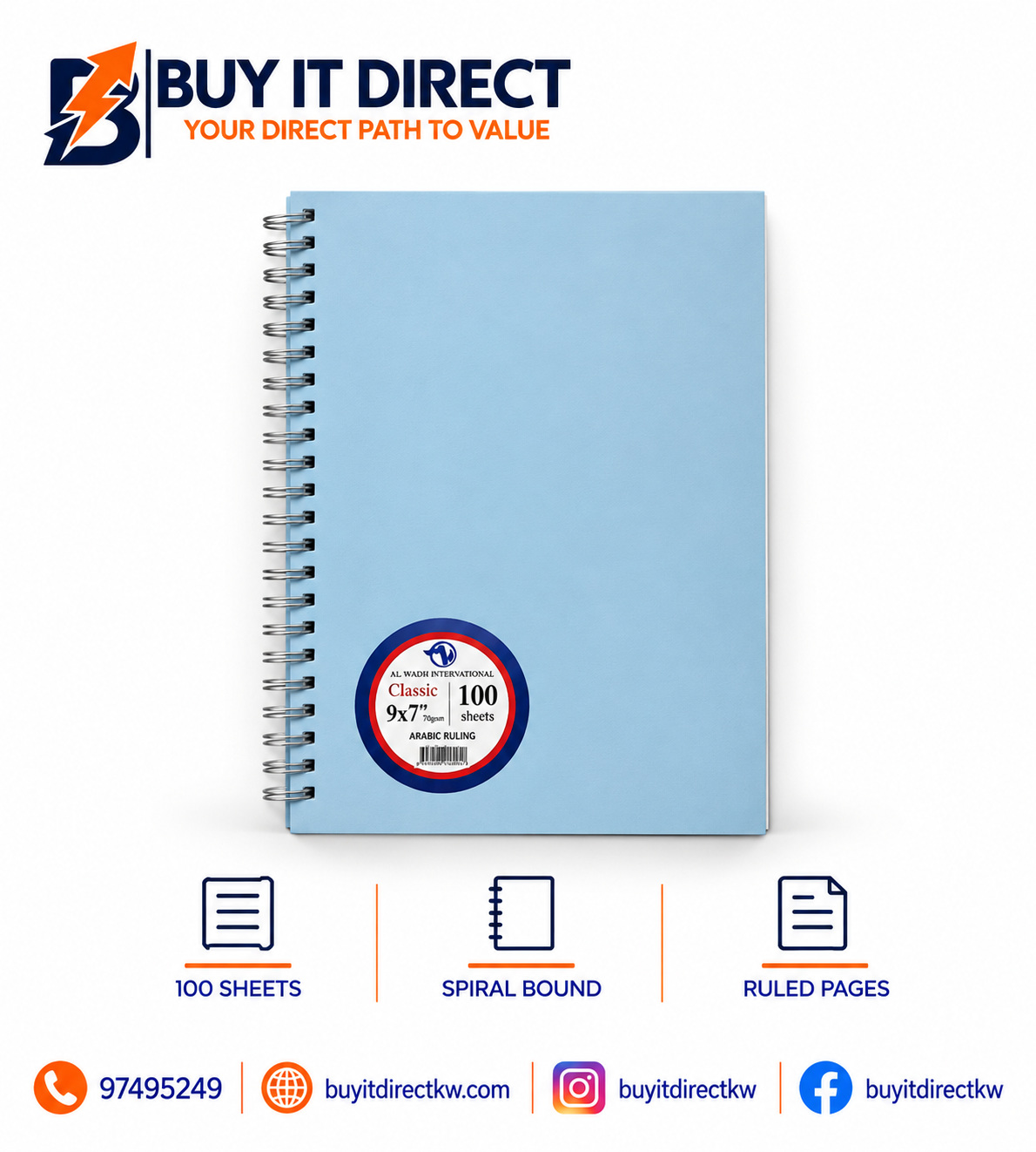 Notebook 150 Sheets 10x8 Inches