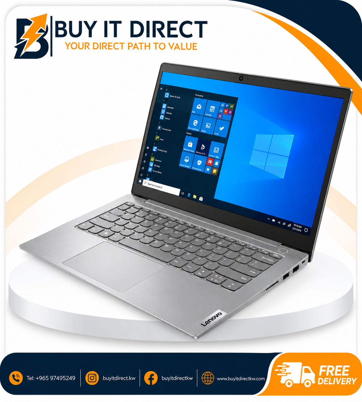 Lenovo ThinkBook 14 Laptop - Core i3-1115G4 / 4GB RAM / 256GB NVMe SSD / 14" FHD / DOS / Mineral Grey