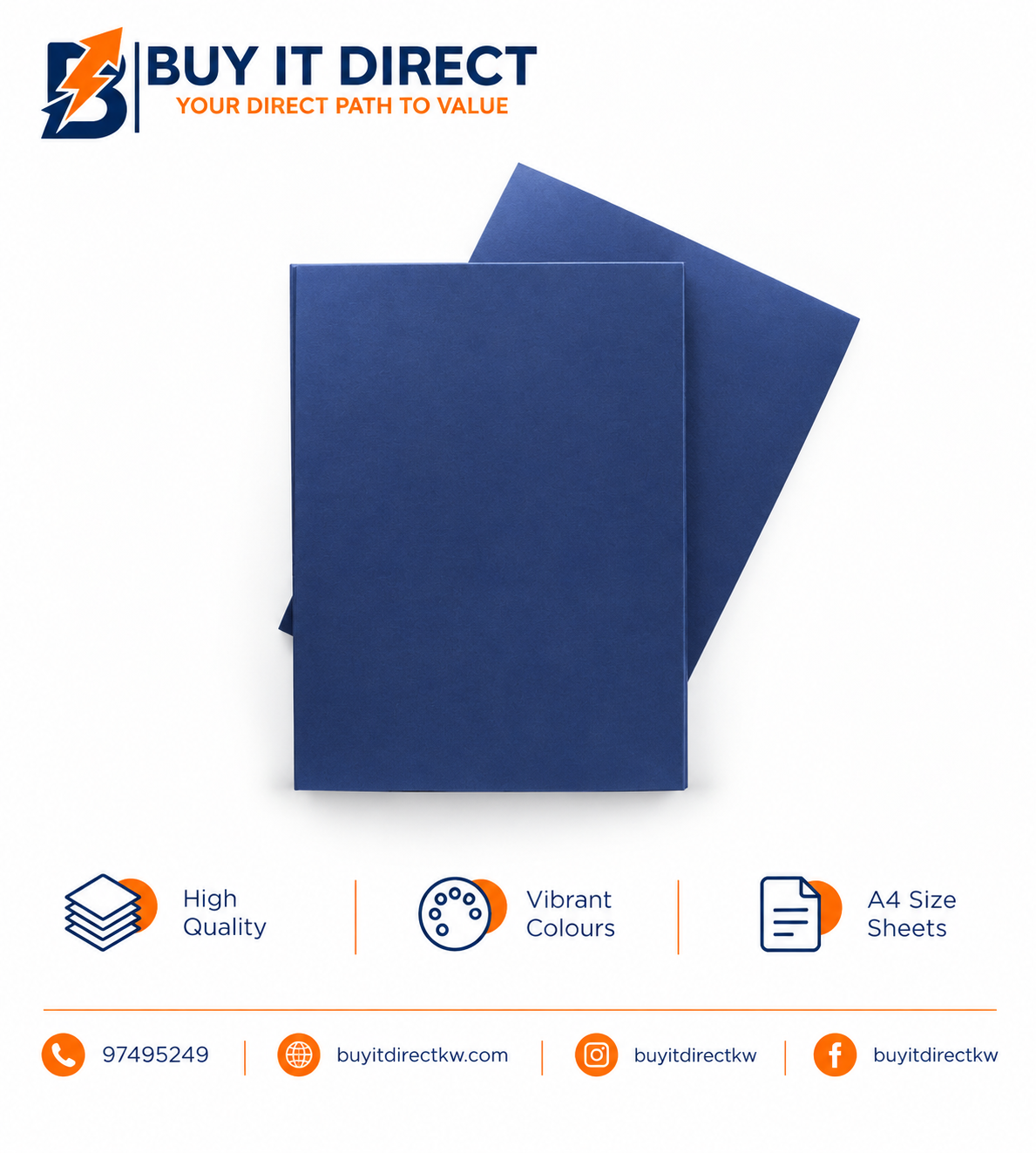 Blue Paper Cover A4 100 Sheets