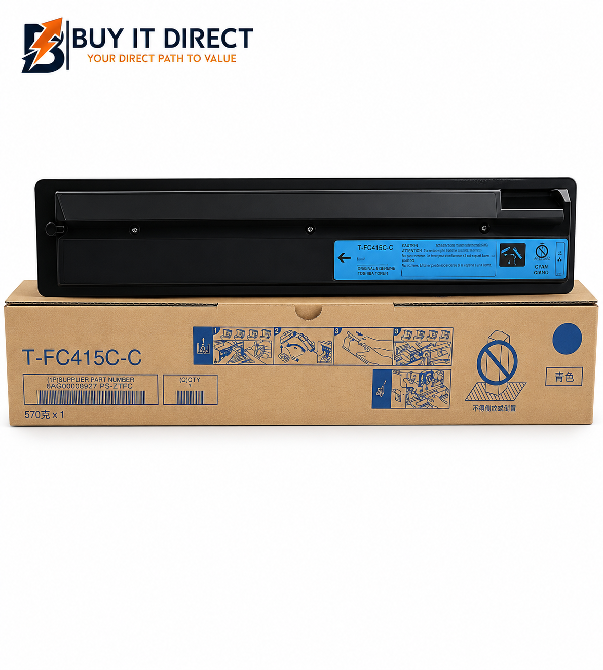 Toshiba T-Fc415U-C Cyan Toner Cartridge
