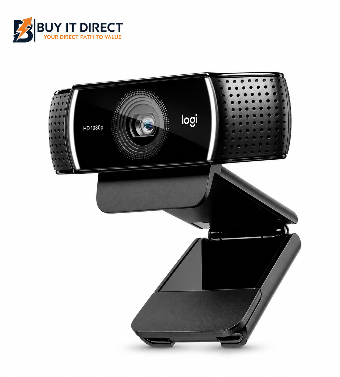 كاميرا ويب Logitech C922 HD Pro بدقة 1080p وسرعة 30 إطار في الثانية مع USB 2 0 باللون الاسود