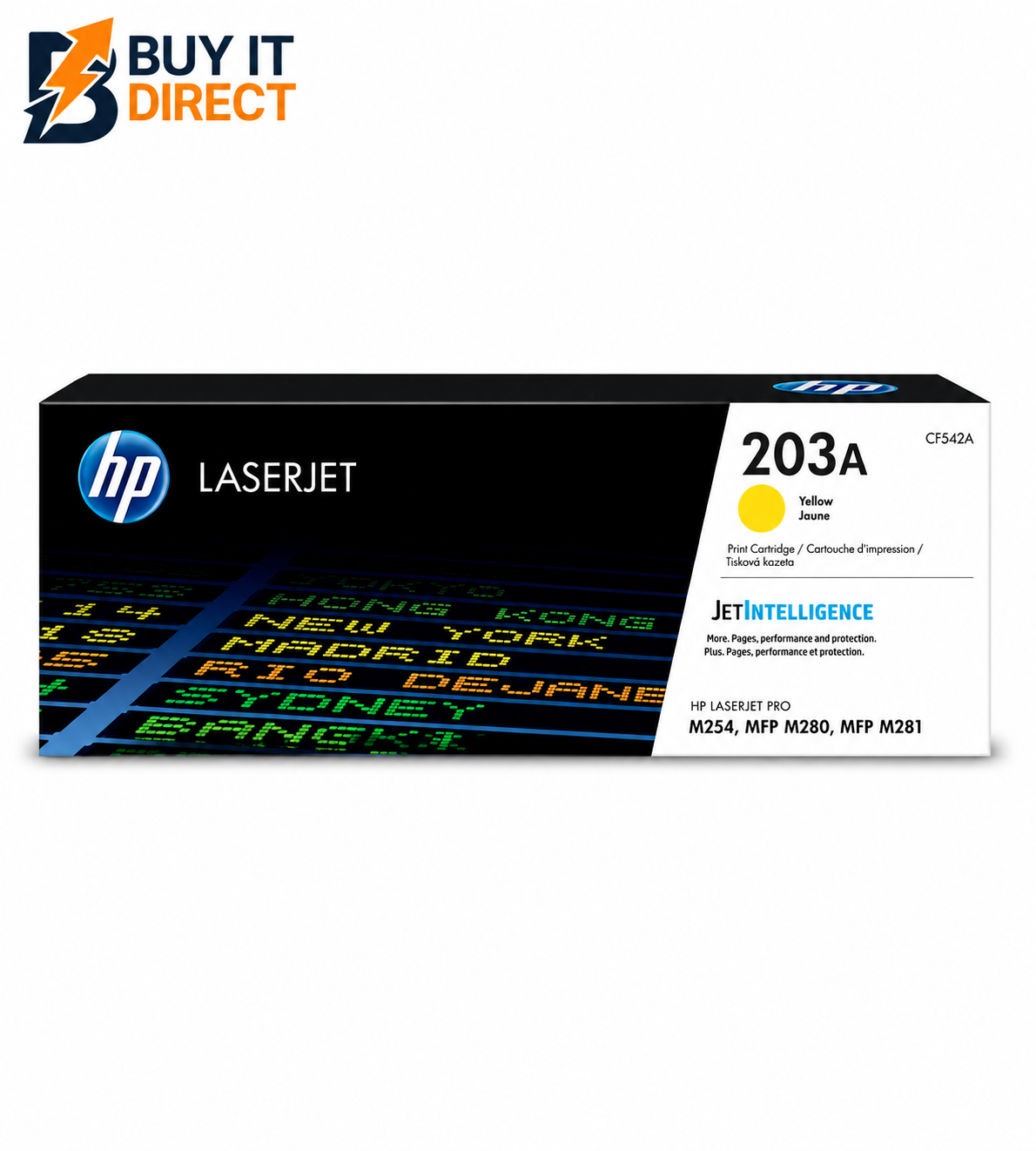 HP 203A Yellow Color – 1,300 pages / Yellow Color / Toner Cartridge – (CF542A)