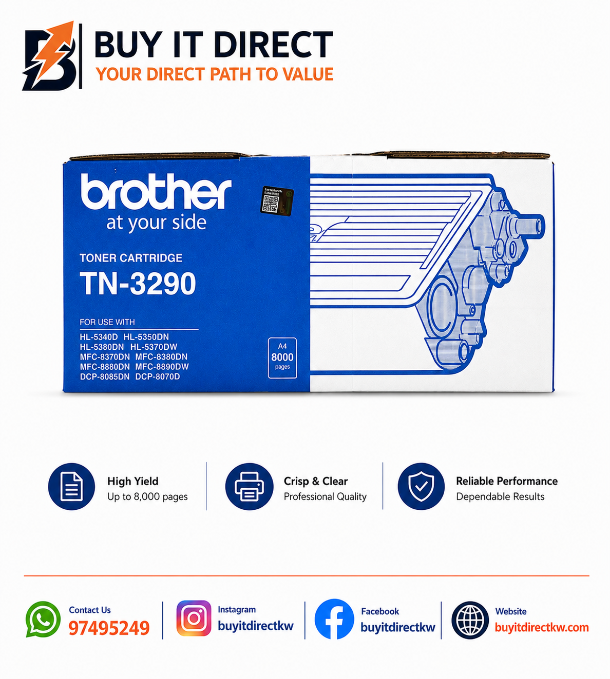 تونر اسود براذر TN3290