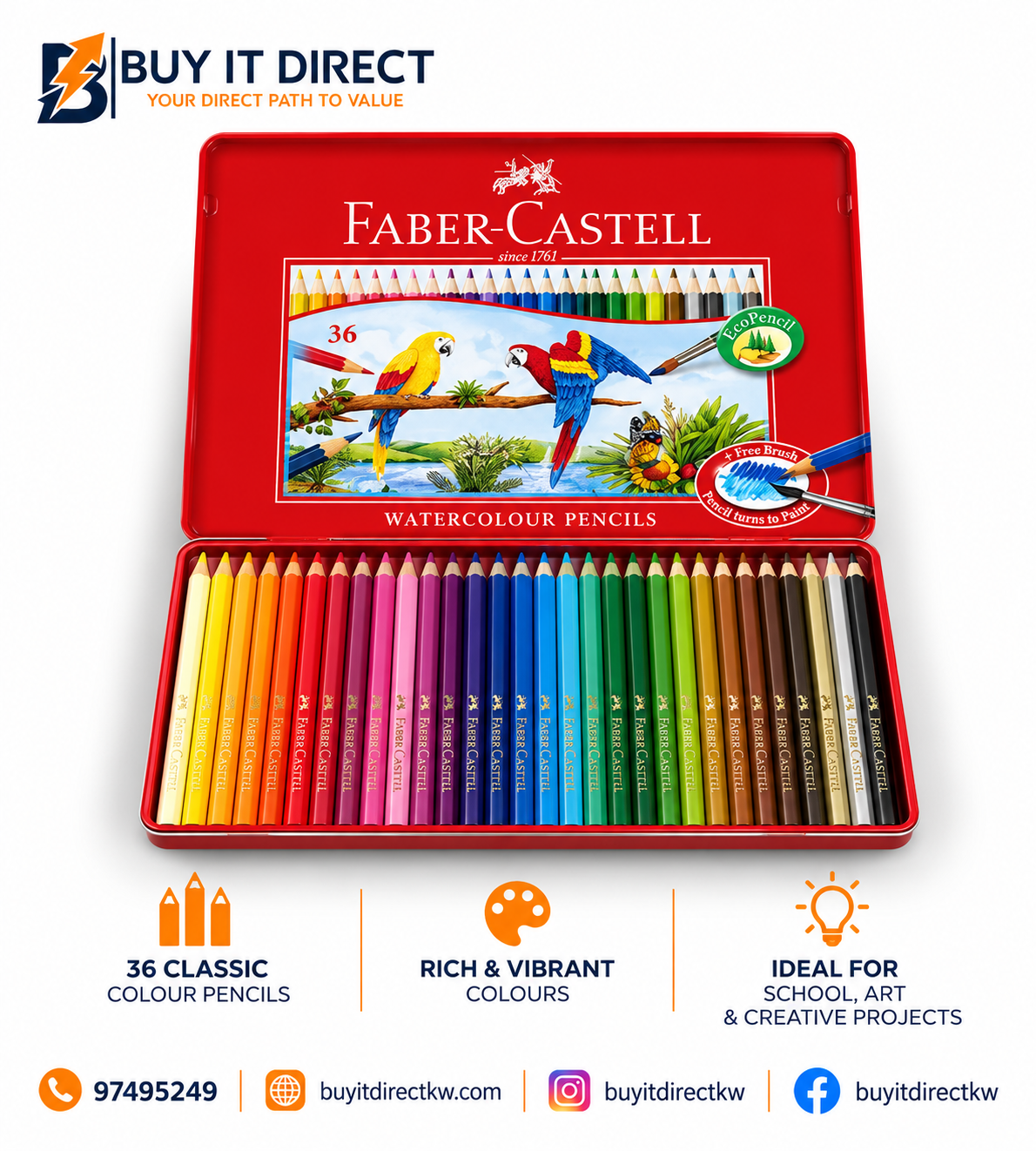 Faber-Castell 36 Watercolour Pencils