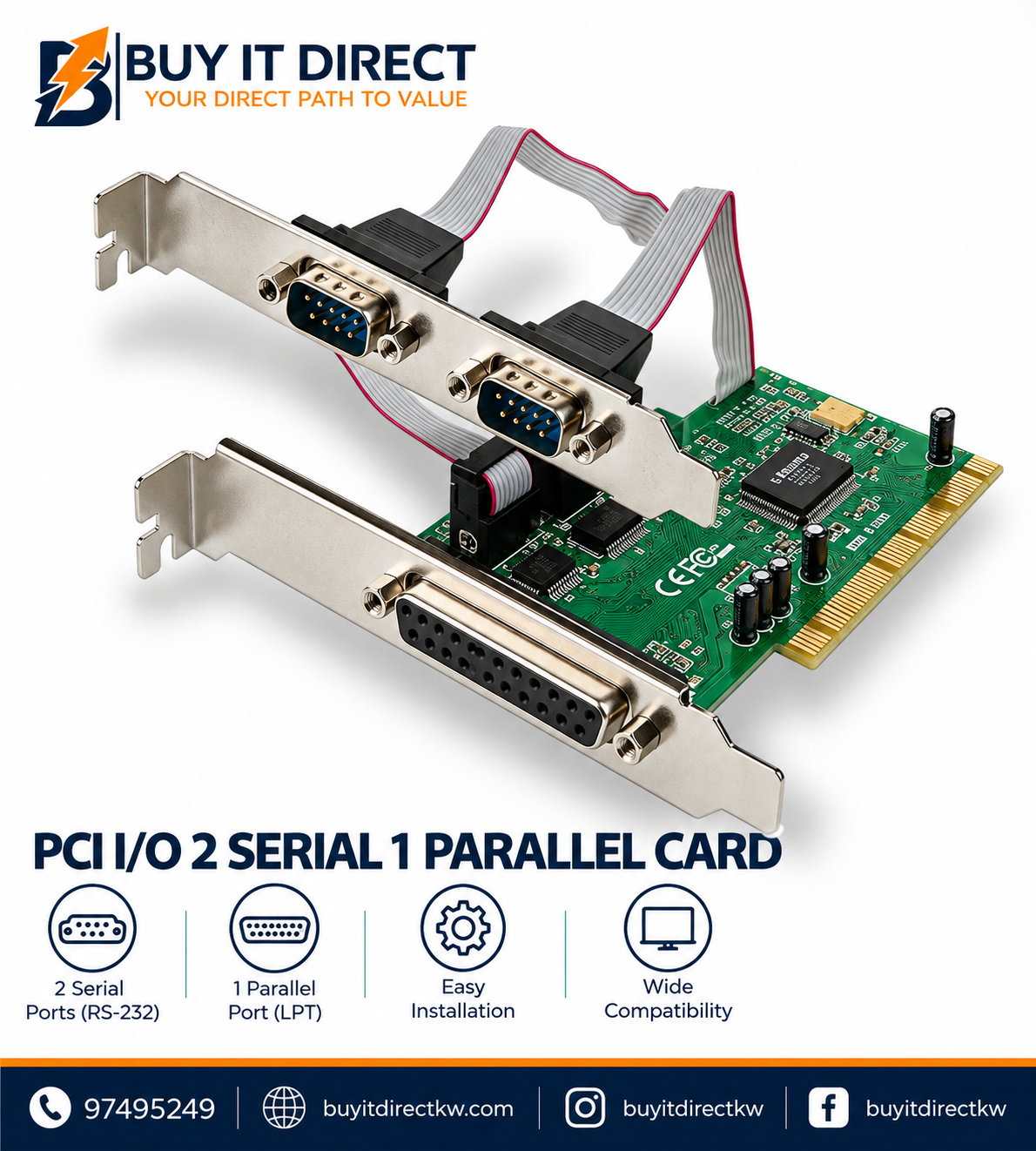 PCI  I/O 2 SERIAL 1 PARALLEL CARD