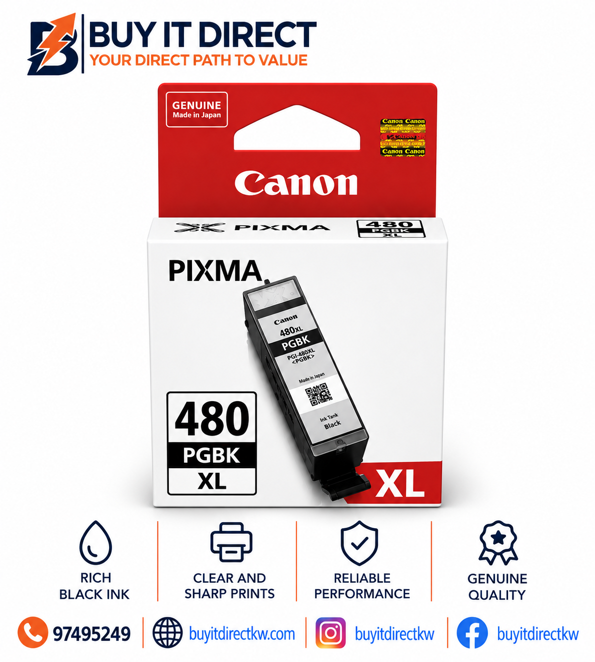 Canon Pixma 480XL Black Ink Cartridge