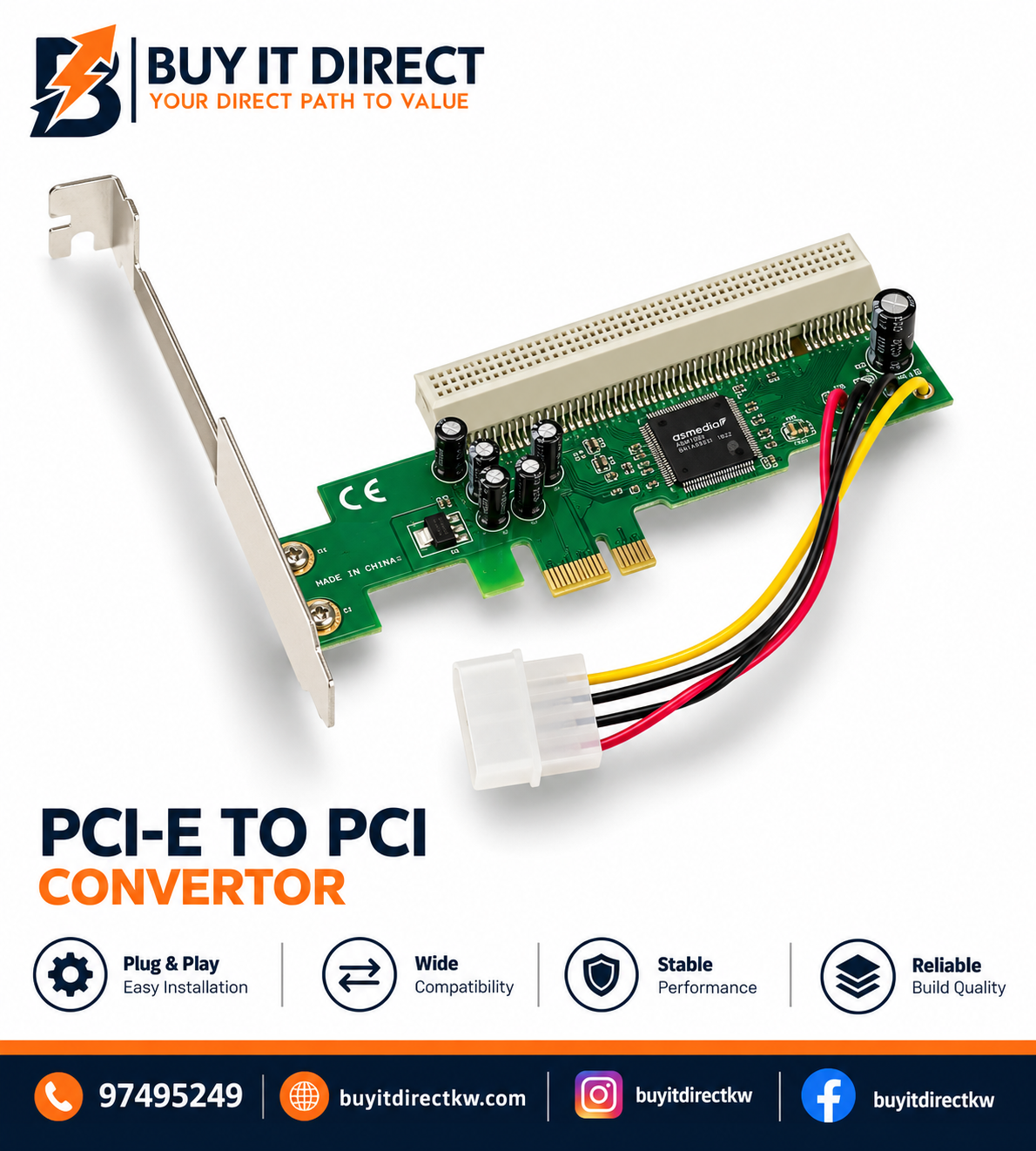 PCI E to PCI Converter