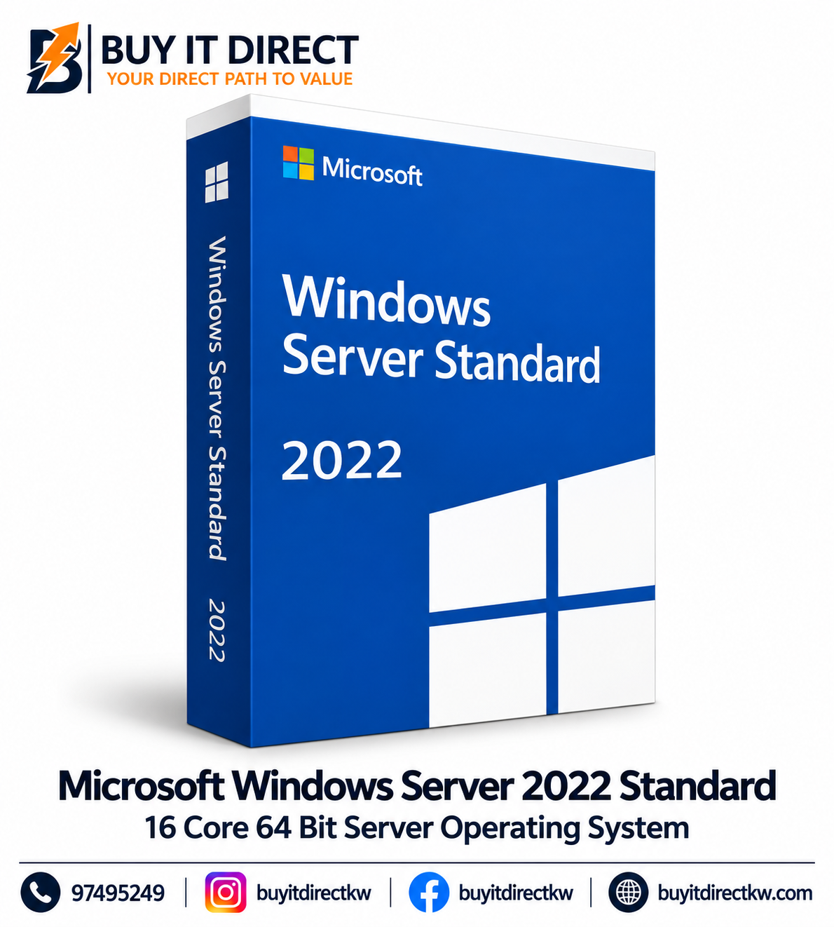 Microsoft Windows Server 2022 Standard – 16 Core – 64-Bit Server Operating System