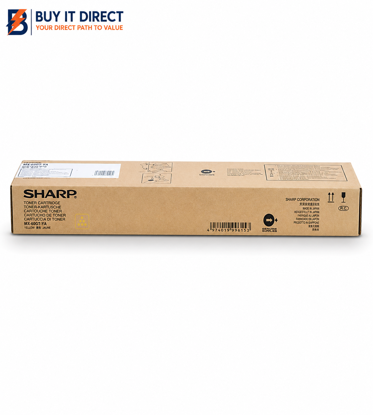 Sharp Toner Cartridge Yellow Mx23Ft Ya