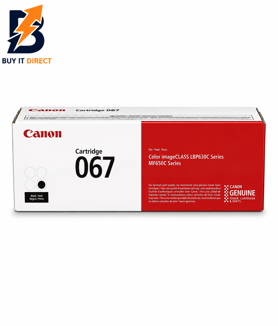 Canon 067 Black Toner Cartridge – 1350 Pages/ Black Color/ Toner Cartridge