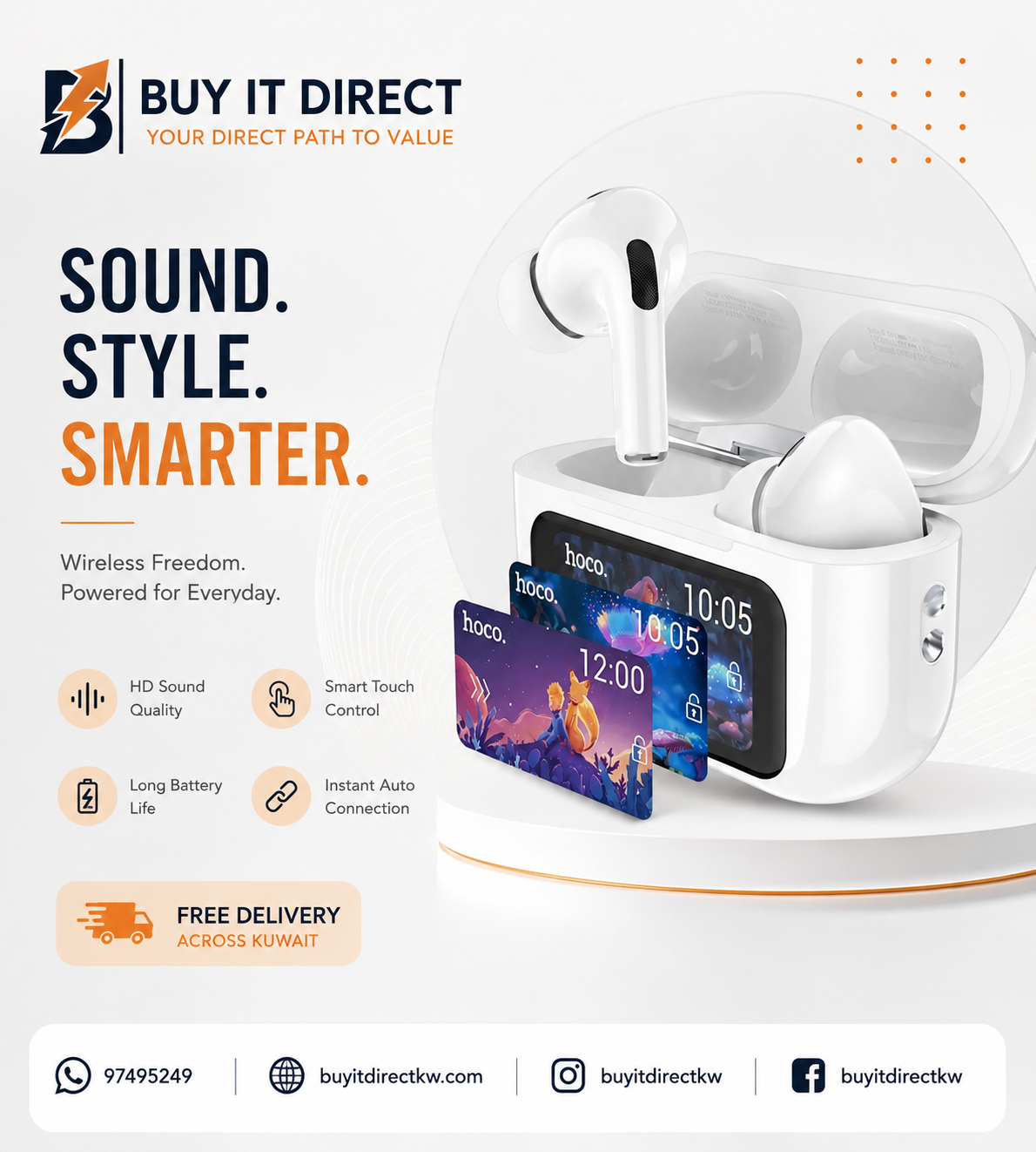 HOCO EW72 Wireless Headphones with Charging Case