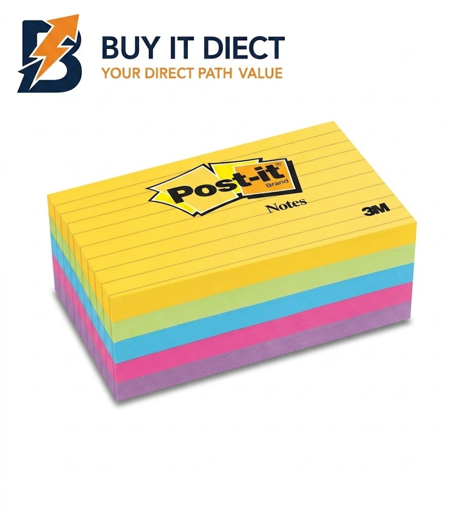 3M POST IT STICKY NOTES RULED 5″X3″ 635-5AU