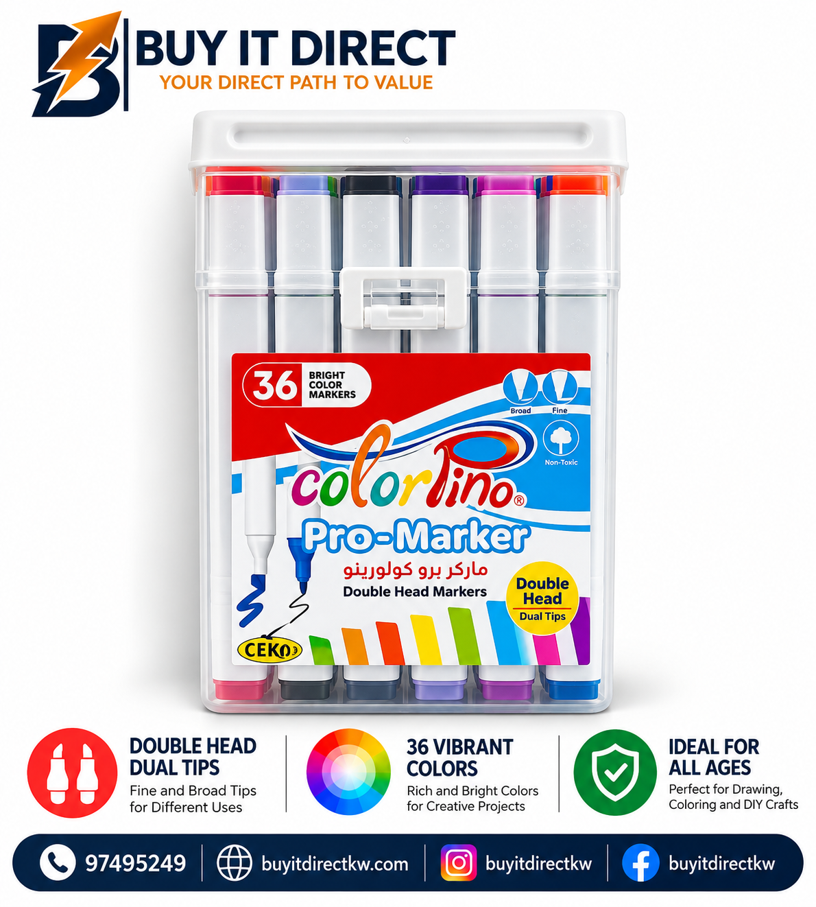 Class ColorPia Pro Marker 36 Colors Double Head
