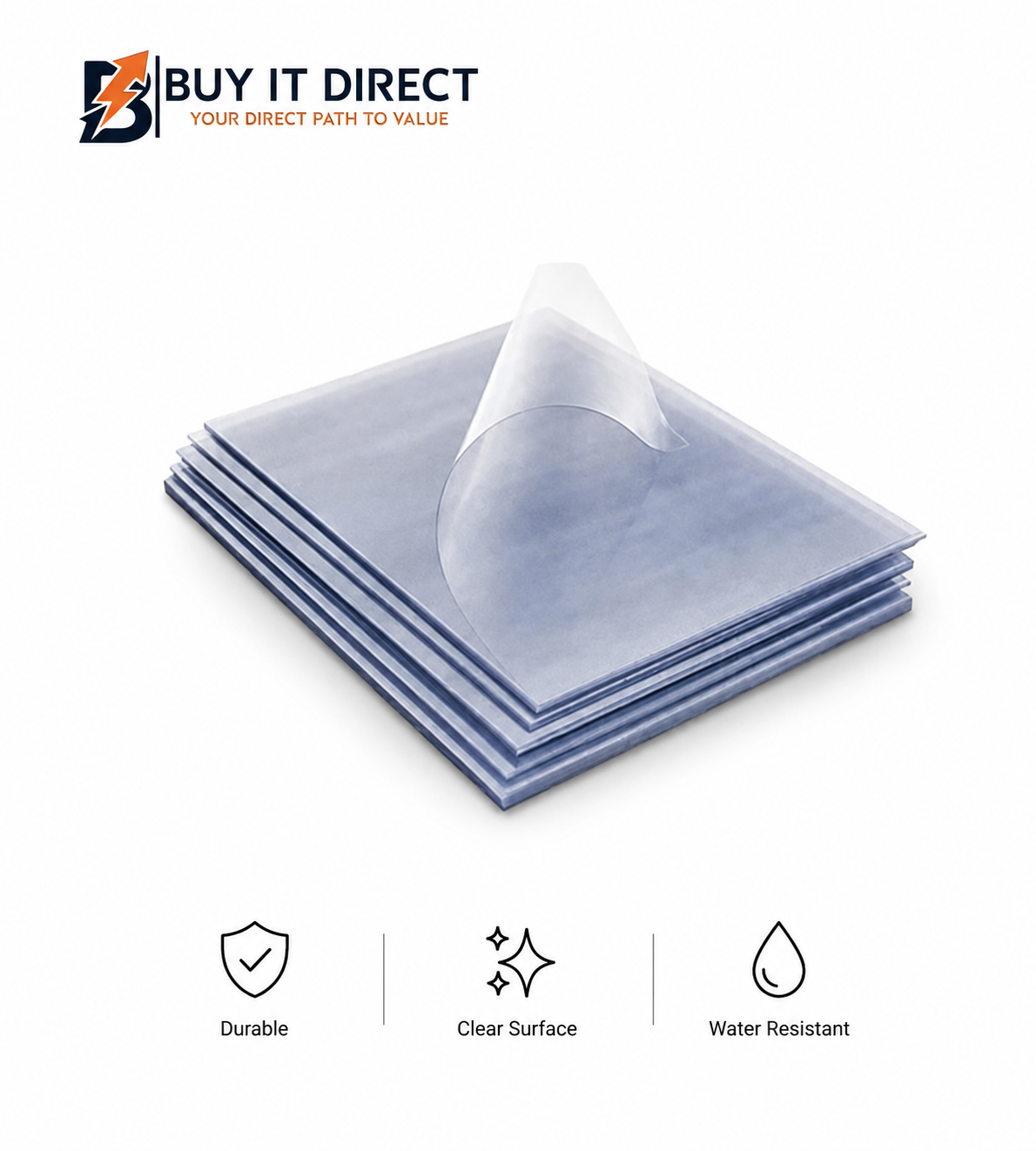 Original PVC Binding Cover A4 Clear 200 MIC 5686 210 X 297 mm Pack Of 100