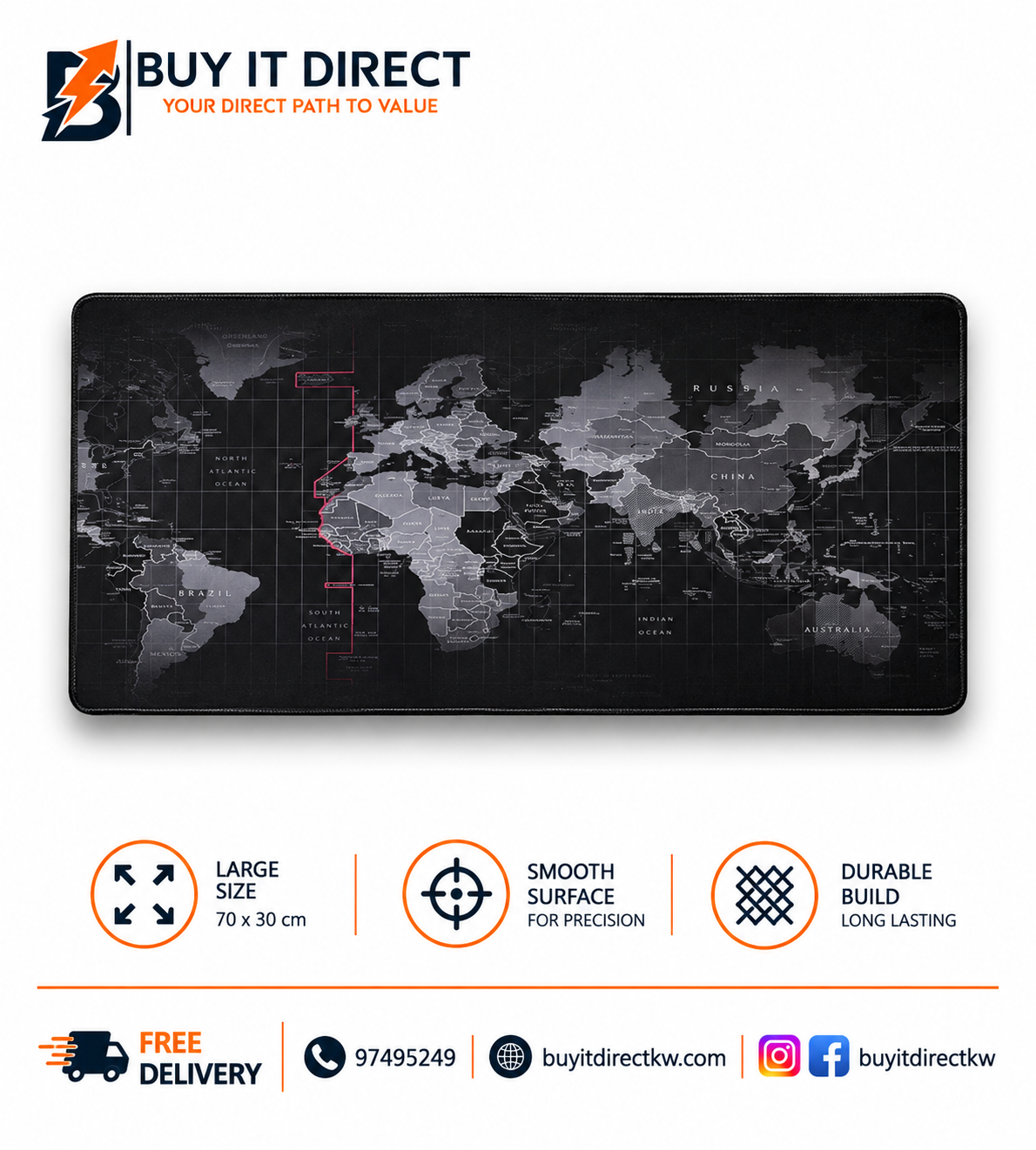 Gaming Mouse Pad 30x70cm