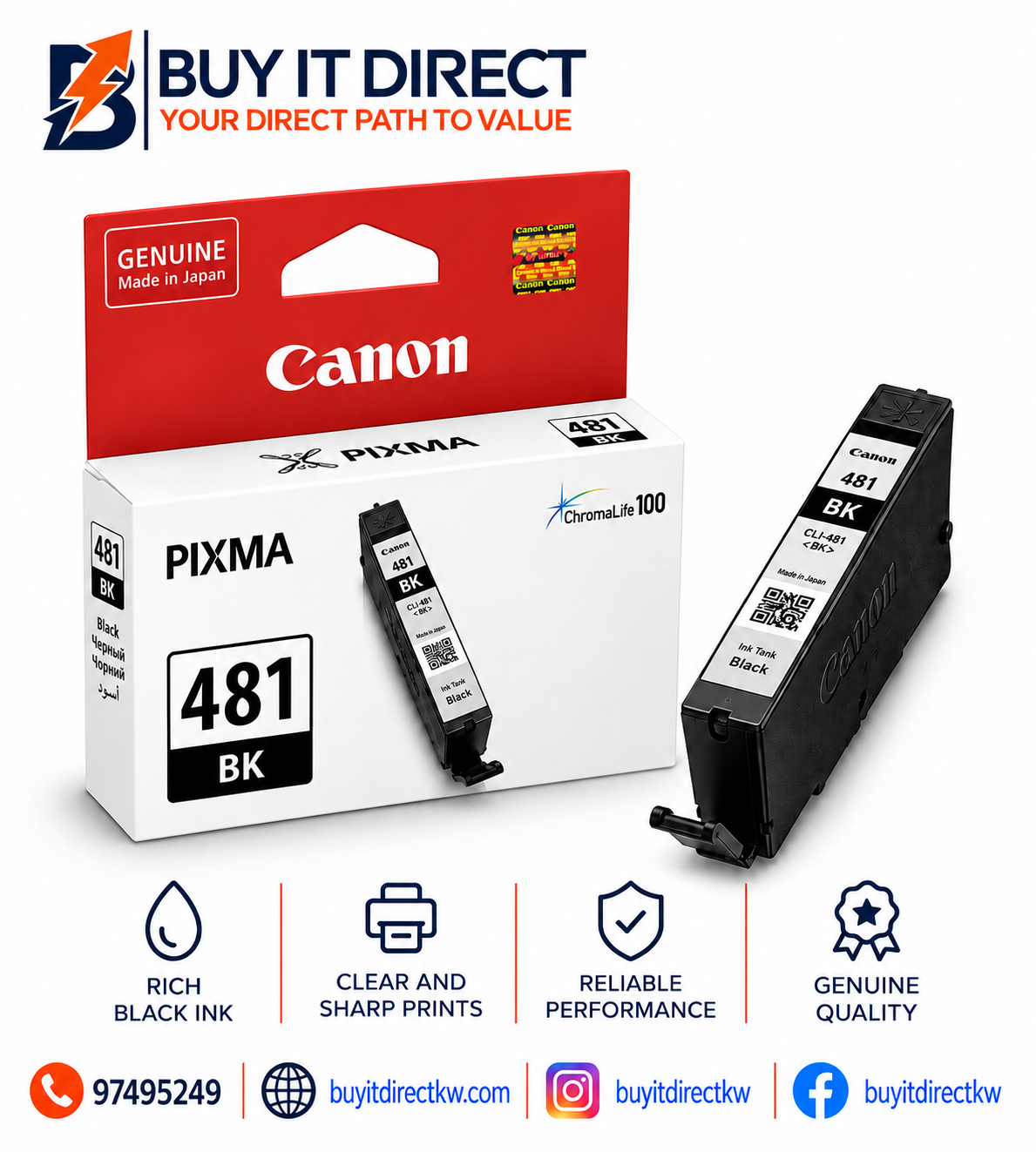 Canon Pixma 481 Black Ink Cartridge