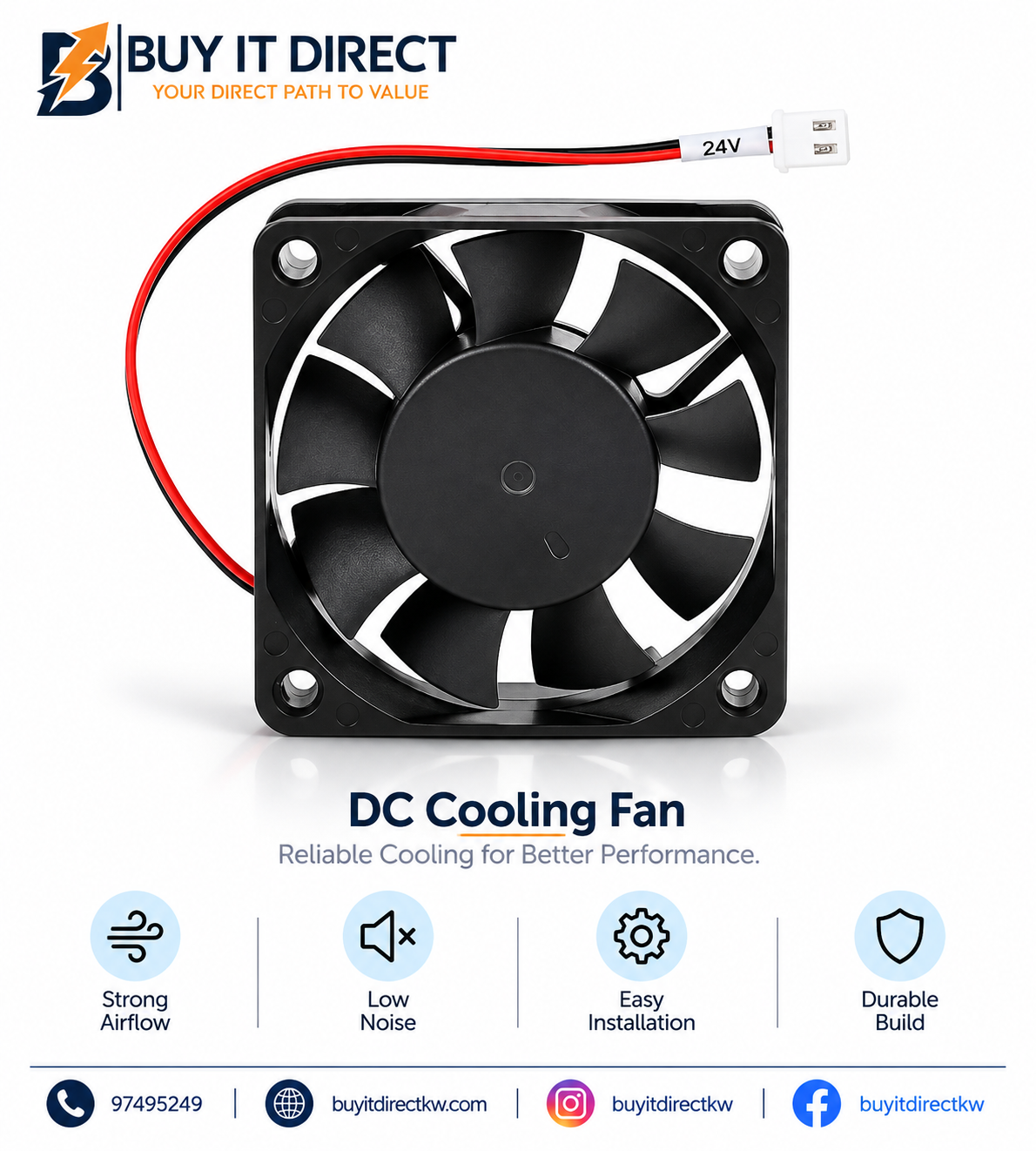Fan 4*4*2 CM 24V