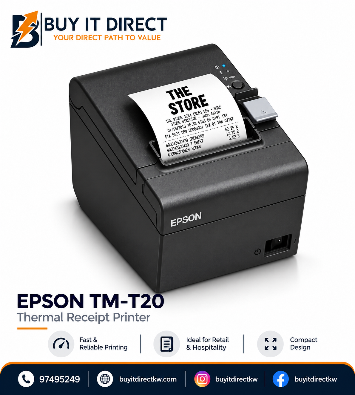 EPSON TM-T20 Thermal Receipt Printer
