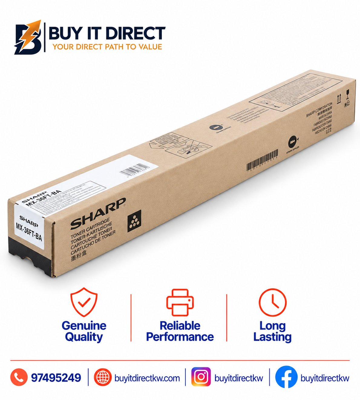 Sharp MX-36FT-BA Black Original Toner Cartridge