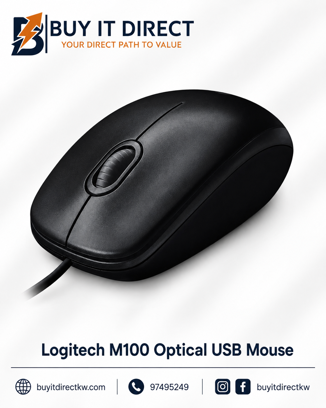 ماوس لوجيتك M100 بصري سلكي USB