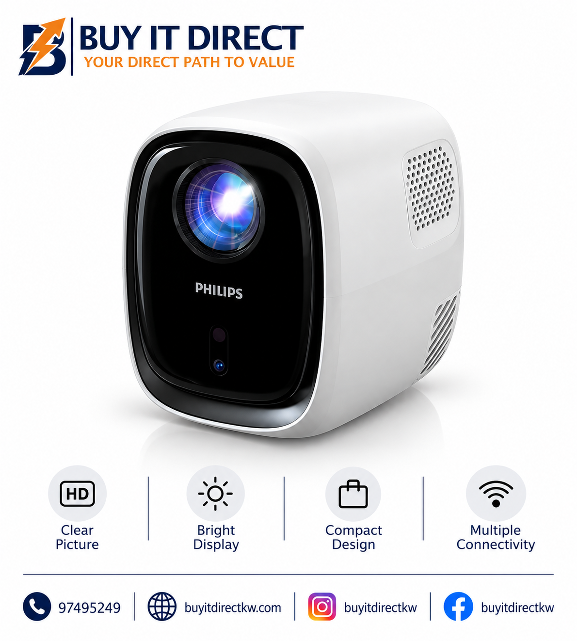 جهاز عرض منزلي ذكي فيليبس نيوبيكس 130C NPX130C INT