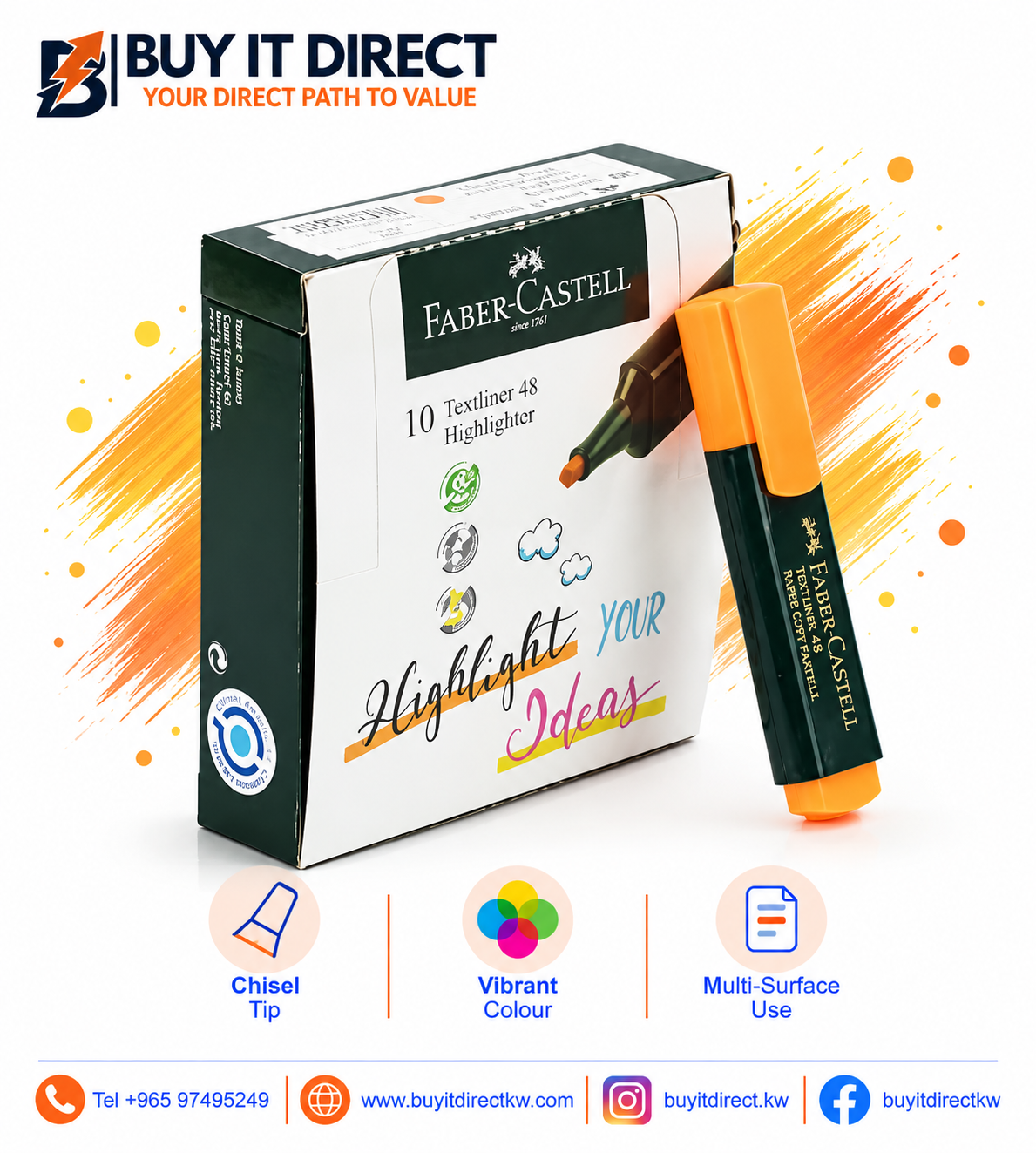 Faber-Castell Textliner 48 Orange Highlighter