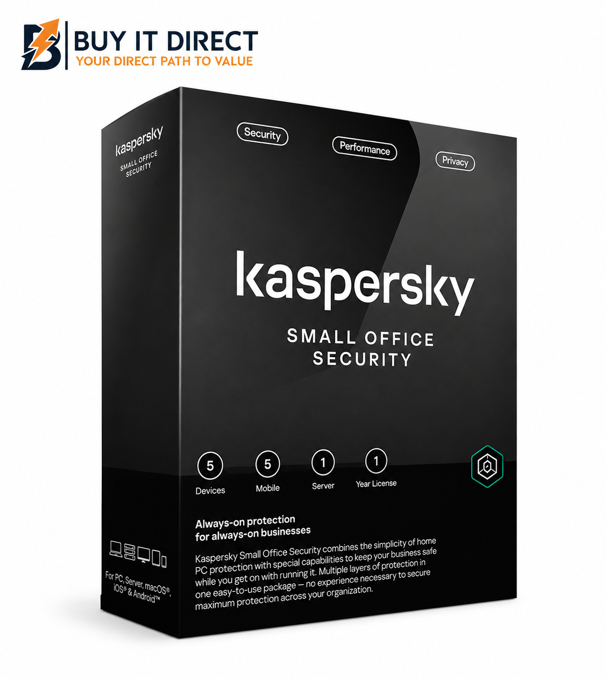 Kaspersky Small Office Security 5 Desktops 1 Server Business Protection