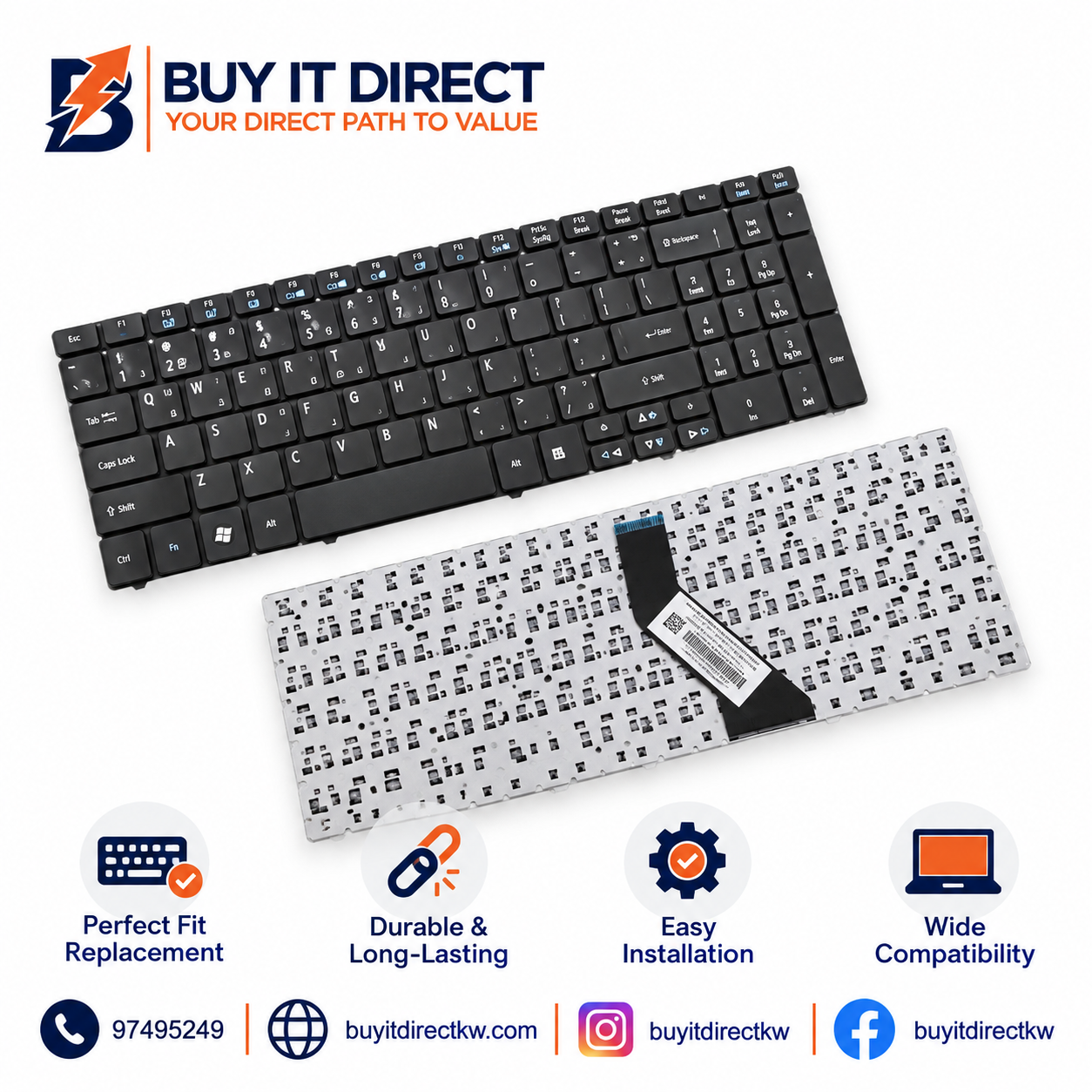ACER Aspire Laptop Keyboard Compatible with V5 531P V5 551G V5 571G V5 571PG Series