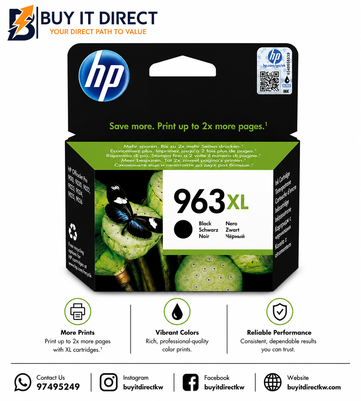 HP 963XL High Yield Black Original Ink Cartridge