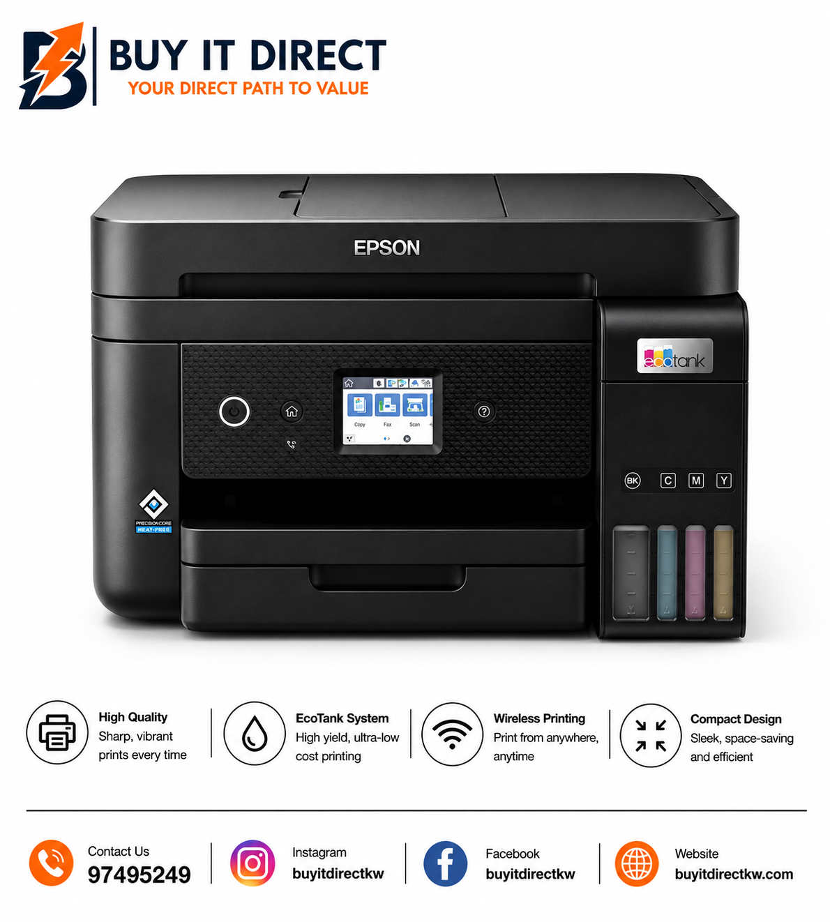 طابعة Epson EcoTank L6290 متعددة الوظائف بخزان حبر