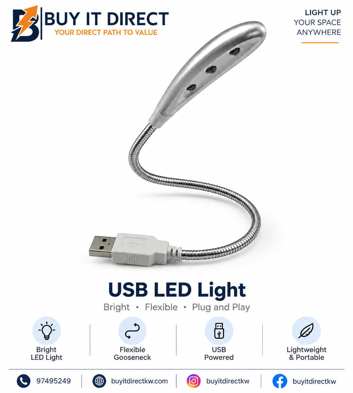 مصباح ليد USB صغير