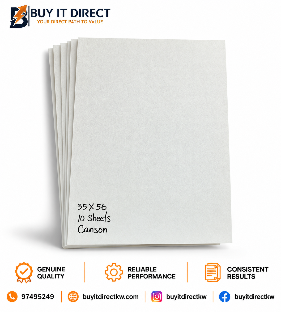 Canson Art Paper Sheets 35x50cm 10 Sheets