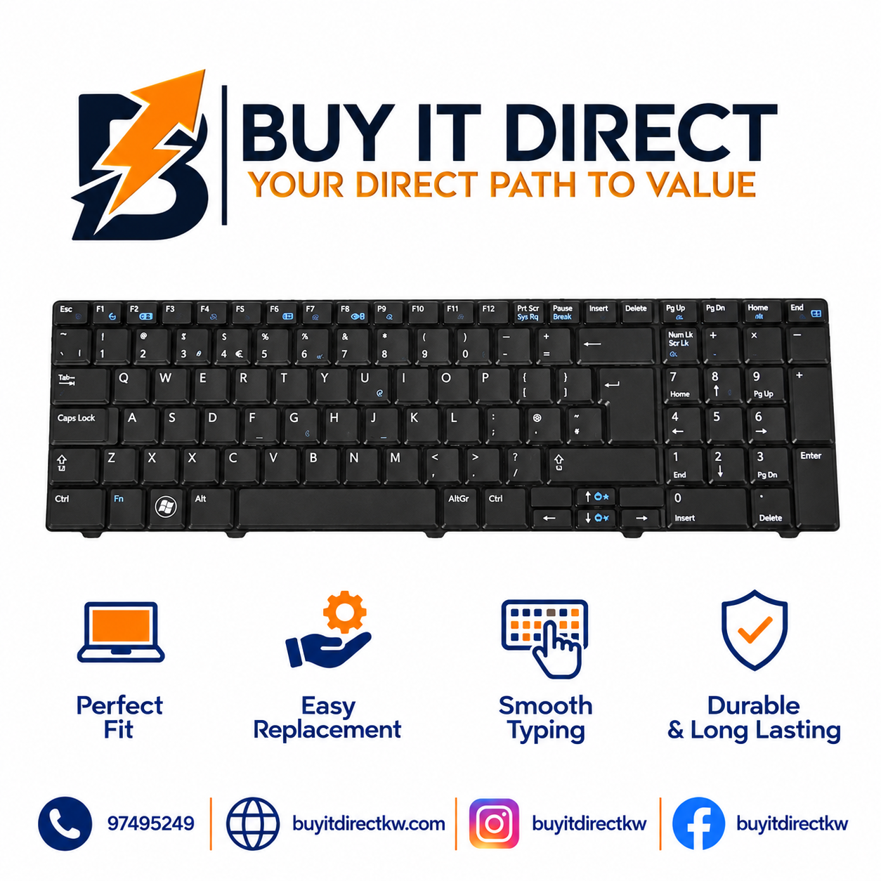 Dell Vostro 2521 V2521 3521 5521 Laptop Keyboard Black US English Arabic Layout