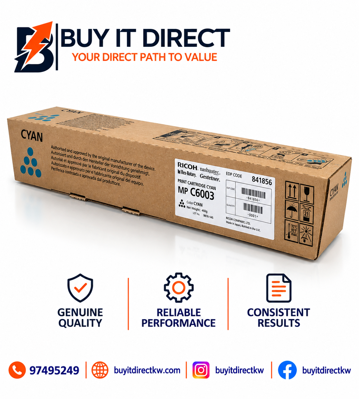 خرطوشة تونر ريكو MP C6003 سماوي